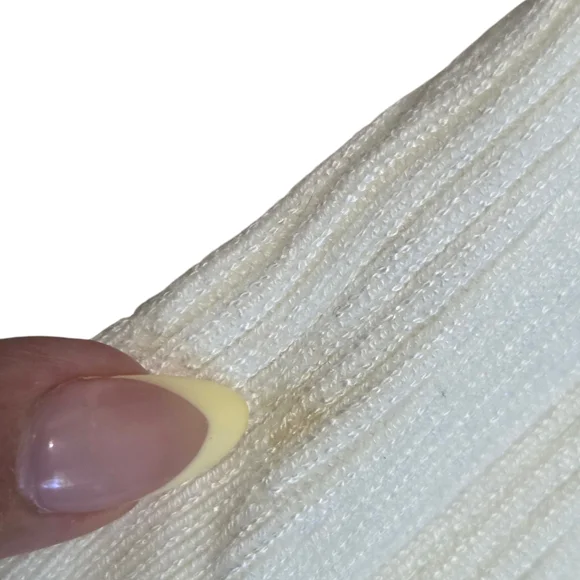 Anthropologie Cream Ribbed Knit Fabric Wrap Cardigan, Moth Brand - Picture 5 of 5